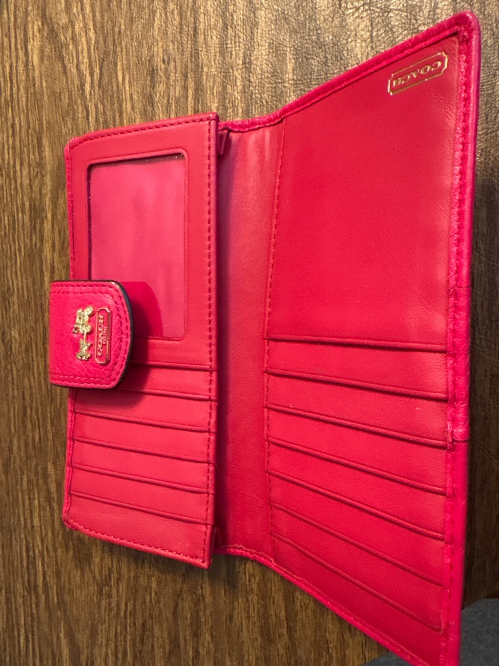 Red Coach wallet - Picture 3 of 3